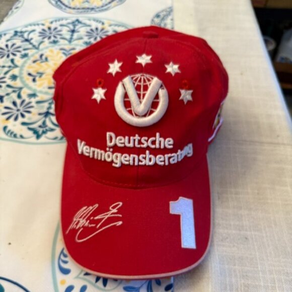 Michael Schumacher 4 Times World Champion 2003 Ferrari Formula 1 Hat Cap - Picture 1 of 6